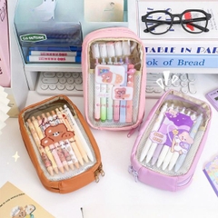 [ Set 3 cái ] Hộp Đựng Bút Nhiều Ngăn - 920581