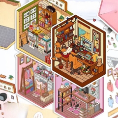 [ Set 20 Bộ ] Sticker Trang Trí 3D [ 21 x 14cm ] - 922802