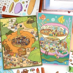 [ Set 10 Bộ ] Sticker Trang Trí 3D [ 21 x 28cm ] - 922818