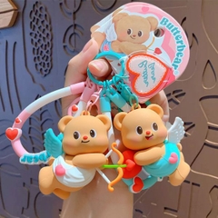 [ Set 4 Cái ] Móc Khóa Gấu Mật Ong Cao Cấp - 922863