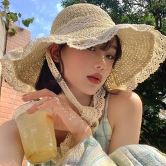 [ Set 5 Cái ] Nón Chống Nắng Rơm Ren - 922942