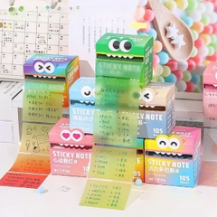 [ Set 10 Hộp ] Giấy Note Pha Lê [ Mix 10 Mẫu - 1 Hộp 105 Tấm - Có Keo - 70*50mm ] - 935097