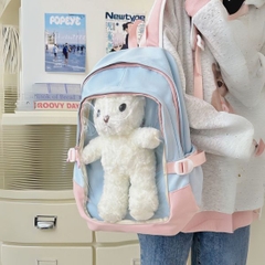 [ Set 2 Cái ] Balo [ 43*15*30cm - Kèm Gấu Bông ] - 935289