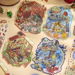 [ Set 4 Túi ] Sticker Trang Trí 3D [ 19*16cm ] - 95633