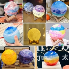 [ Set 5 Bộ ] Trang Trí Đèn Ngủ Mặt Trăng [ Đèn + Đế Gỗ + Màu + Đóng Gói Hộp Màu Riêng Biệt ] - 95923