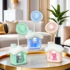 [ Set 3 Cái ] Quạt Sạc + Đèn Ngủ + Hộp Tiết Kiệm - 95928