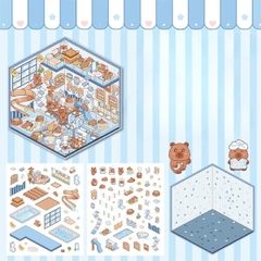 [ Set 12 Túi ] Sticker Trang Trí 3D [ 12.2*13.1cm ] - 96228