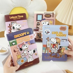 [ Set 5 Quyển ] Sổ Nhật Ký Snoopy [ 130*180mm - Bìa Da - Giấy Hoạ Tiết ] - 16322