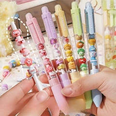 [ Set 6 Hộp ] Bút Bi Xoá Được Gấu Kaba [ 0.5mm - Khô Nhanh - Xanh - Hộp 2 Cây ] - 16659