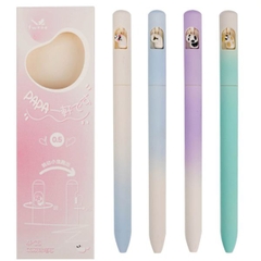 [ Set 5 Hộp ] Bút Bi Xoay PAPA Bear [ 0.5mm - Khô Nhanh - Đen - Hộp 4 Cây ] - 16661