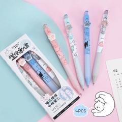 [ Set 5 Hộp ] Bút Bi Inmorning [ 0.5mm - Khô Nhanh - Đen - Ngòi Vonfram - Hộp 4 Cây ] - 16665