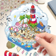 [ Set 10 Bộ ] Sticker 3D [ 21*15cm ] - 16700