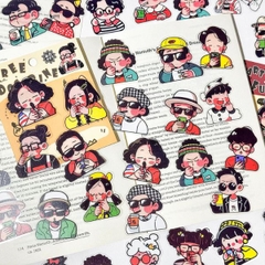 [ Set 12 Túi ] Sticker Vintage [ 1 Túi 40 Miếng ] - 17581