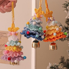 [ Set 5 Cái ] Móc Khoá Cây Thông Noel Len - 17681