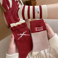 [ Set 5 Đôi ] Vớ Dài [ Cotton / Có Tag Treo ] - 18039