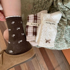 [ Set 5 Đôi ] Vớ Dài [ Cotton / Có Tag Treo ] - 18048