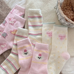 [ Set 5 Đôi ] Vớ Dài Mùa Đông [ Polyester / Có Tag Treo ] - 18052