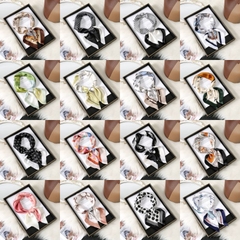 [ Set 10 Cái ] Khăn Lụa Vuông Hàn Quốc [ 70*70cm - Không Hôp ] - 18110