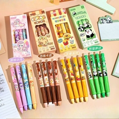 [ Set 5 Hộp ] Bút Bi Xoá Được [ 0.5mm / Đen / Hộp 4 Cây ] - 18510