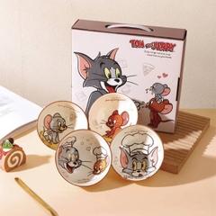 [ Set 2 Hộp Quà ] Chén Sứ Tom & Jerry [ Hộp 4 Cái ] - 19916