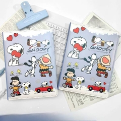 [ Set 2 Quyển ] Sổ Nhật Ký Bìa Da Snoopy [ A5 / Giấy Hoạ Tiết ] - 20068