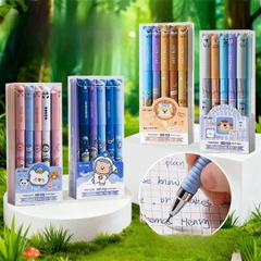 [ Set 4 Hộp] Bút Bi Xoá Được [ 0.5mm / Xanh / Hộp 12 Cây ] - 20075