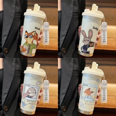 [ Set 2 Cái ] Bình Giữ Nhiệt Zootopia [ 520ml / Inox 316 ] - 20311