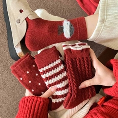 [ Set 12 Đôi ] Vớ Len Dài [ Polyester ] - 20408