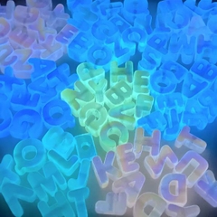 [ Set 500 Cái ] Charm Xỏ Vòng Dạ Quang Hiệu Ứng Mới [ Mix Chữ / Chỉ Chọn Được Màu / Lỗ To ] - 20755