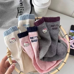 [ Set 12 Đôi ] Tất Vớ Hello Kitty [ Cotton ] - 21134