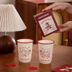 [ Set 2 Cái ] Cốc Sứ [ Hộp Màu ] - 21275