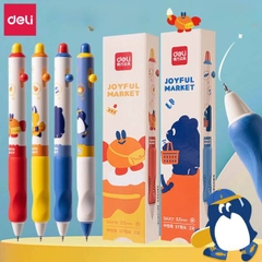 [ Set 5 Hộp ] Bút Bi Deli [ 0.5mm / Đen / Hộp 2 Cây ] - 21321