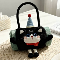 [ Set 2 Cái ] Chăn Cuộn 100*170cm / Gối 30*23cm [ 2 In 1 ] - 21375