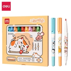 [ Set 5 Hộp ] Bút Vẽ Deli [ Không Lem / Sử Dụng Nhiều Bề Mặt / Có Thể Rửa Trôi / Hộp 12 Cây ] - 21432