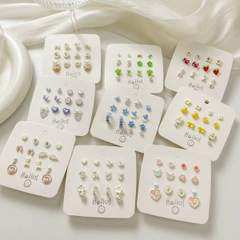 [ Set 5 Vỉ ] Bông Tai [ Hợp Kim ] - 21505