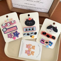 [ Set 12 Vỉ ] Kẹp Tóc [ Vỉ 3 Cái ] - 21735
