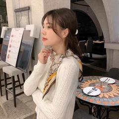 [ Set 10 Cái ] Khăn Lụa Vuông Hàn Quốc [ 70*70cm - Không Hôp ] - 18110