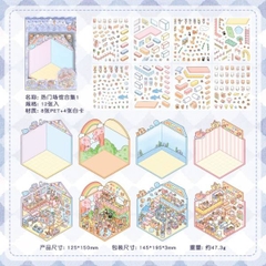 [ Set 12 Bộ ] Sticker Trang Trí 3D [ 1 Bộ 8 Khung Cảnh ] - 19993