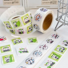 [ Set 20 Cuộn ] Sticker Panda Dodo | 1 Cuộn 300 Tem - 920022