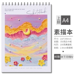 [ Set 4 Quyển ] Sổ Vẽ Giấy Dày [ 29*21cm - 45 Tờ ] - 96752