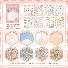 [ Set 12 Bộ ] Sticker Trang Trí 3D [ 1 Bộ 8 Khung Cảnh ] - 19993