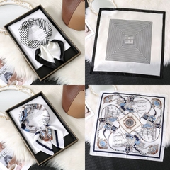 [ Set 10 Cái ] Khăn Lụa Vuông Hàn Quốc [ 70*70cm - Không Hôp ] - 18110