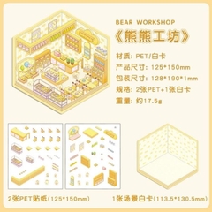 [ Set 50 Túi ] Sticker Trang Trí 3D / Hơn 50 Mẫu [ 13*19cm ] - 18516