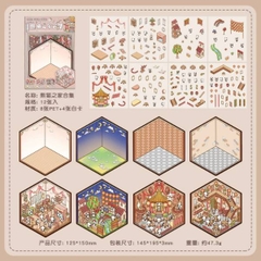 [ Set 12 Bộ ] Sticker Trang Trí 3D [ 1 Bộ 8 Khung Cảnh ] - 19993