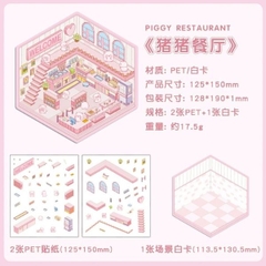 [ Set 50 Túi ] Sticker Trang Trí 3D / Hơn 50 Mẫu [ 13*19cm ] - 18516