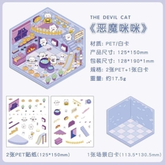 [ Set 50 Túi ] Sticker Trang Trí 3D / Hơn 50 Mẫu [ 13*19cm ] - 18516