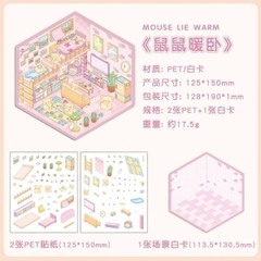 [ Set 50 Túi ] Sticker Trang Trí 3D / Hơn 50 Mẫu [ 13*19cm ] - 18516