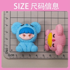[ Set 10 Cái ] Charm 3D Gấu Mặt Quạo - 922506