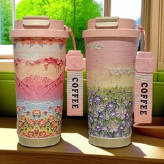 [ Set 2 Cái ] Bình Giữ Nhiệt [ 500ml - Inox 316 - Kèm Dây Coffee ] - 922964