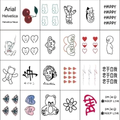 [ Set 10 Xấp ] Hình Xăm Nước [ 1 Xấp 24 Tấm ] - 934642